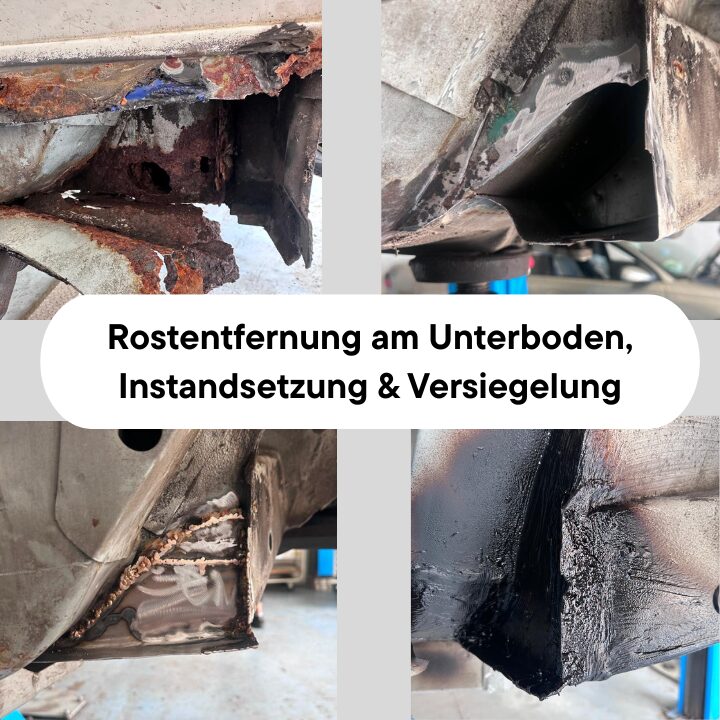 Rostentfernung Unterboden Instandsetzung Auto Karosserie Versiegelung